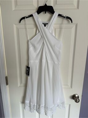 express white halter dress | Dresses | Brand New Express And Black Sleeveless Wander Sweat Dress Dresses Grey Melange